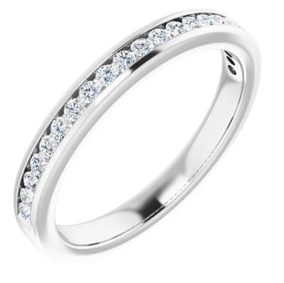 Ladies 14K White 1/2 CTW Diamond Anniversary Band