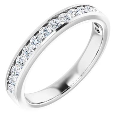 Ladies 14K White 1/2 CTW Lab-Grown Diamond Anniversary Band