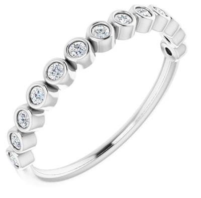 Ladies 14K White 1/5 CTW Diamond Anniversary Band