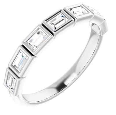 Ladies 14K White 1/2 CTW Diamond Anniversary Band 