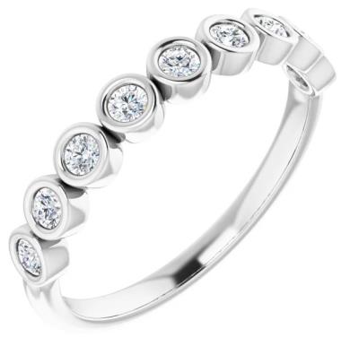 Ladies 14K White 1/4 CTW Diamond Anniversary Band 