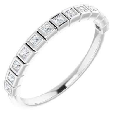 Ladies 14K White 1/6 CTW Diamond Anniversary Band 