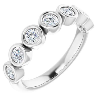 Ladies 14K White 3/4 CTW Diamond Anniversary Band 