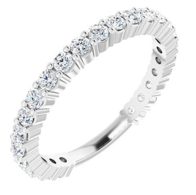 Ladies 14K White 7/8 CTW Lab-Grown Diamond Anniversary Band