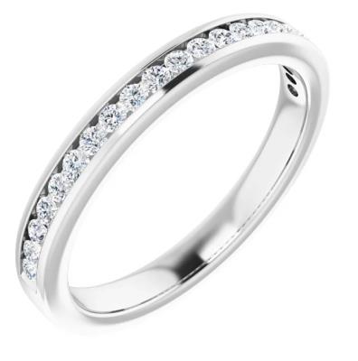 Ladies 14K White 1/4 CTW Diamond Anniversary Band  