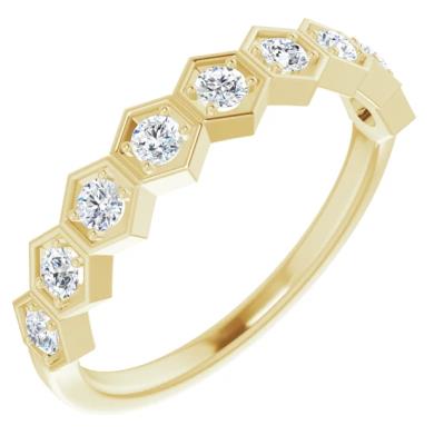 Ladies 14K Yellow Gold 1/3 CTW Diamond Stackable Ring