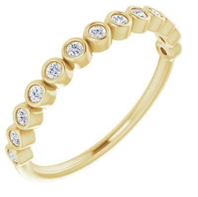 Ladies 14K Yellow Gold 1/5 CTW Diamond Anniversary Band