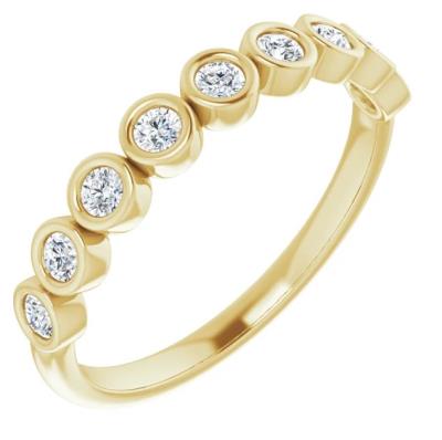 Ladies 14K Yellow Gold 1/4 CTW Diamond Anniversary Band 