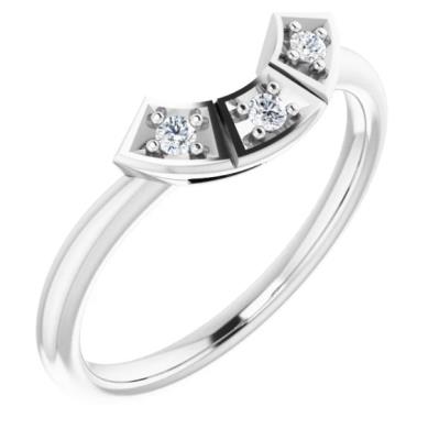 Ladies 14K White .06 CTW Diamond Matching Band