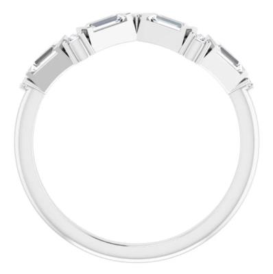 14K White 1/3 CTW Diamond Stackable Ring