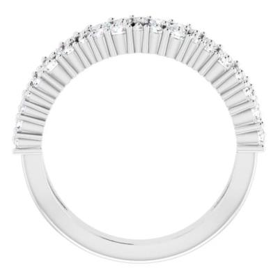 14K White 3/4 CTW Diamond Negative Space Ring