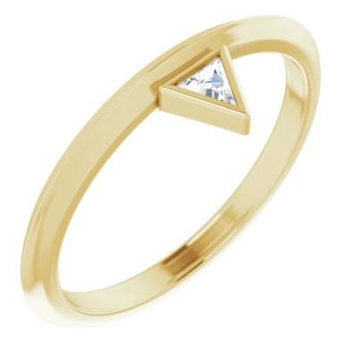14K Yellow .06 CTW Diamond Stackable Ring