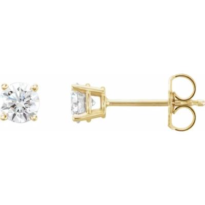 14K Yellow 3/4 CTW Lab-Grown Diamond Stud Earrings