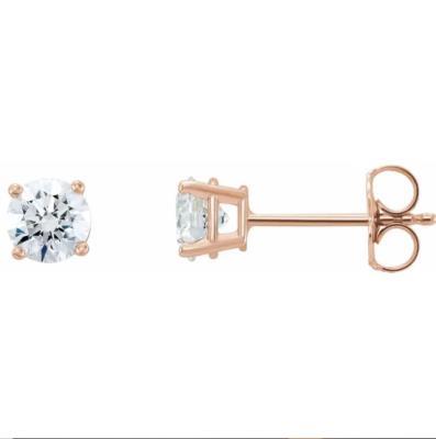 14K Rose 1/3 CTW Lab-Grown Diamond Stud Earrings