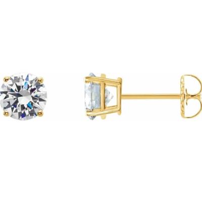 14K Yellow 1 1/4 CTW Lab-Grown Diamond Stud Earrings
