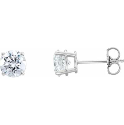 14K White 1 1/4 CTW Lab-Grown Diamond Stud Earrings