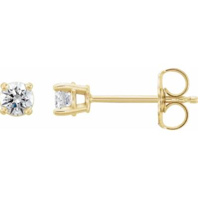 14K Yellow 1/5 CTW Lab-Grown Diamond Stud Earrings