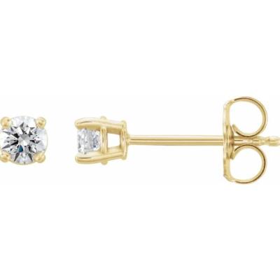 14K Yellow 1/5 CTW Lab-Grown Diamond Stud Earrings
