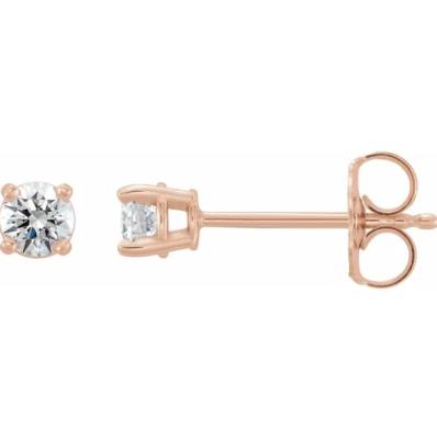 14K Rose 1/5 CTW Lab-Grown Diamond Stud Earrings