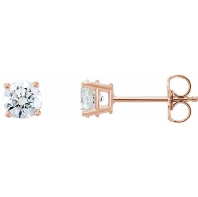 14K Rose 1/4 CTW Lab-Grown Diamond Stud Earrings