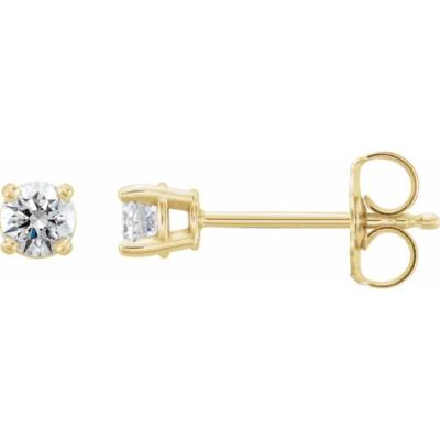 14K Yellow 1/4 CTW Lab-Grown Diamond Stud Earrings