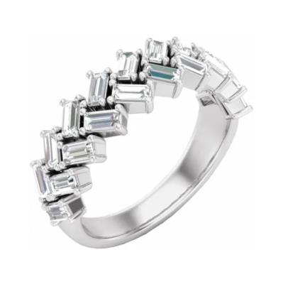 14K White 7/8 CTW Diamond Anniversary Band