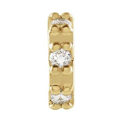 14K Yellow .02 CTW Half Circle Single Earring